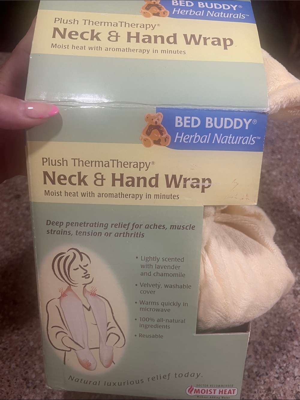 Bed Buddy Plush ThermaTherapy Neck & Hand Wrap - Cream